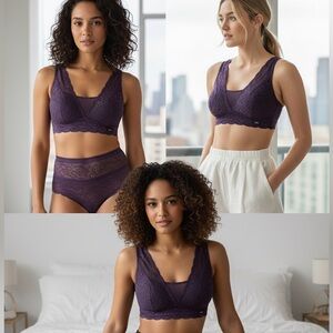 Lily of France Deep Purple Lace Bra